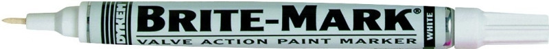 BRITE-MARK Medium Tip Paint Marker, White