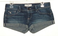 Abercrombie Girls Size 16 Cuffed Denim Jean Shorts
