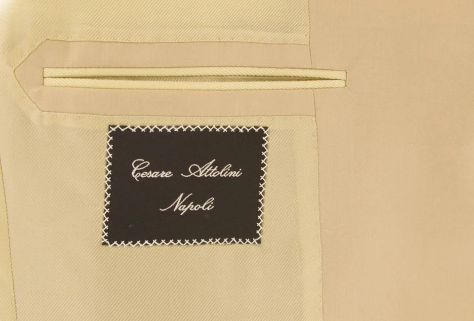 Cesare Attolini 米色 Super 150's 纯色西装 - 40/50 - (690) — 第 4/4 张图片