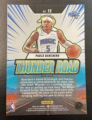 2024-25 Panini Mosaic - Thunder Road Paolo Banchero #15
