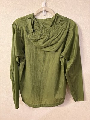 Patagonia Houdini Rain Windbreaker Jacket Mens Small Green Hoody Ultralight Coat