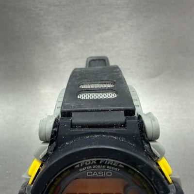 Casio G-Shock DW-002 Watch Men 48mm Digital Black Yellow Round Fox