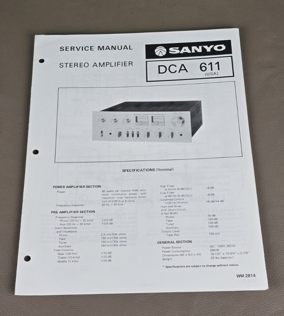 Sanyo DCA 611 vintage audio equipment - eBay listing photo 3