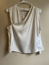 NWT Calvin Klein suit separates career  sleeveless cream size L slim fit