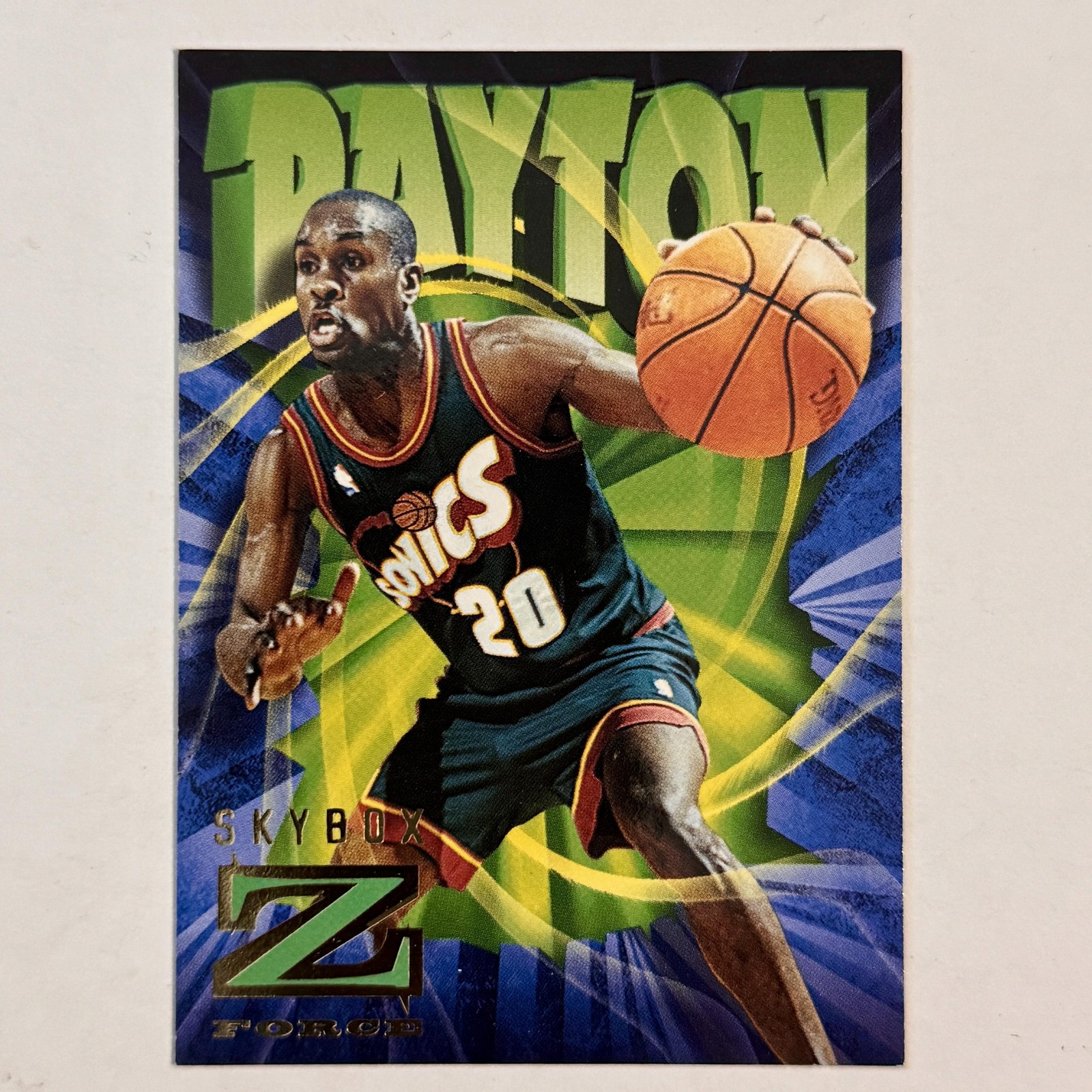 1996-97 SkyBox Z Force #84 Gary Payton Sonics