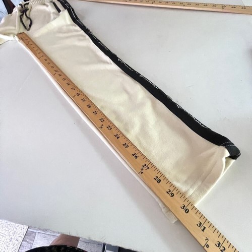 Homme + Femme NEW Signature Track Pants Sz XS Cream Black Stripe Zip Pockets - Afbeelding 7 van 9