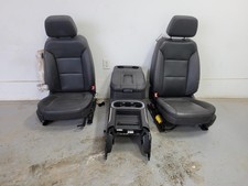 2020-2025 Gm 1500 2500 3500 Black Leather Front Bucket Seats Wconsole Crew Cab