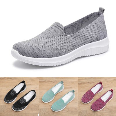 Damen Slip On Sneaker Leichte Atmungsaktiv Sportschuhe Turnschuhe Freizeitschuhe