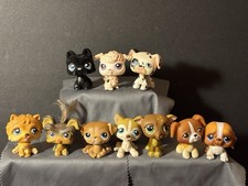 Littlest Pet Shop Dog Lot x10: Dalmatian  Brown Hair  Boxer  Husky  More 