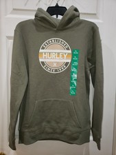 HURLEY Youth Fleece Lined Hoodie Sweatshirt Size XL 18-20 , Fern Green, NEW