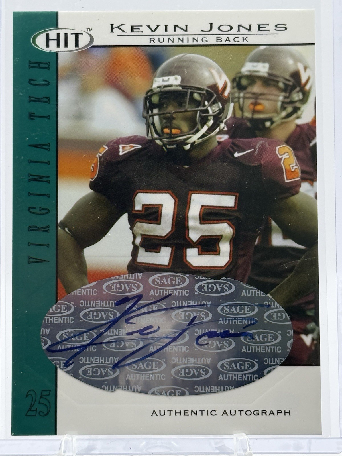 Kevin Jones SA-GE Hit Autographs #A25 Emerald