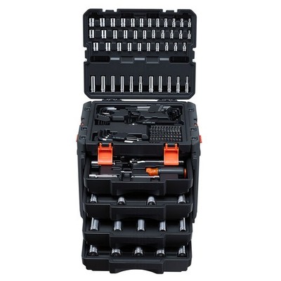 Mechanics Tool Set, 256-Piece Mechanic Tool Kit, 1/4 in, 3/8 in, and 1/2 in Driv