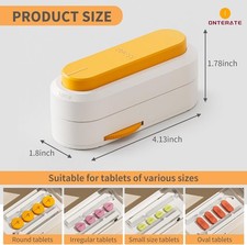 Pill Cutter Splitter for Small  Large Pills, Adjustable Pill Splitter with S...