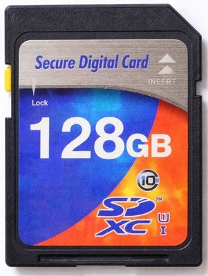 128 GB SDXC SD XC Speicherkarte Class 10 UHS-1 High Speed für Digital Kamera
