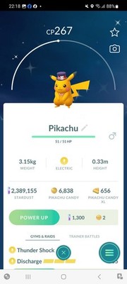 Pokemon Go Shiny Pikachu Halloween Mütze
