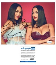 Nikki & Brie Bella "Bella Twins" AUTOGRAPH Signed WWE Divas 8x10 Photo D ACOA