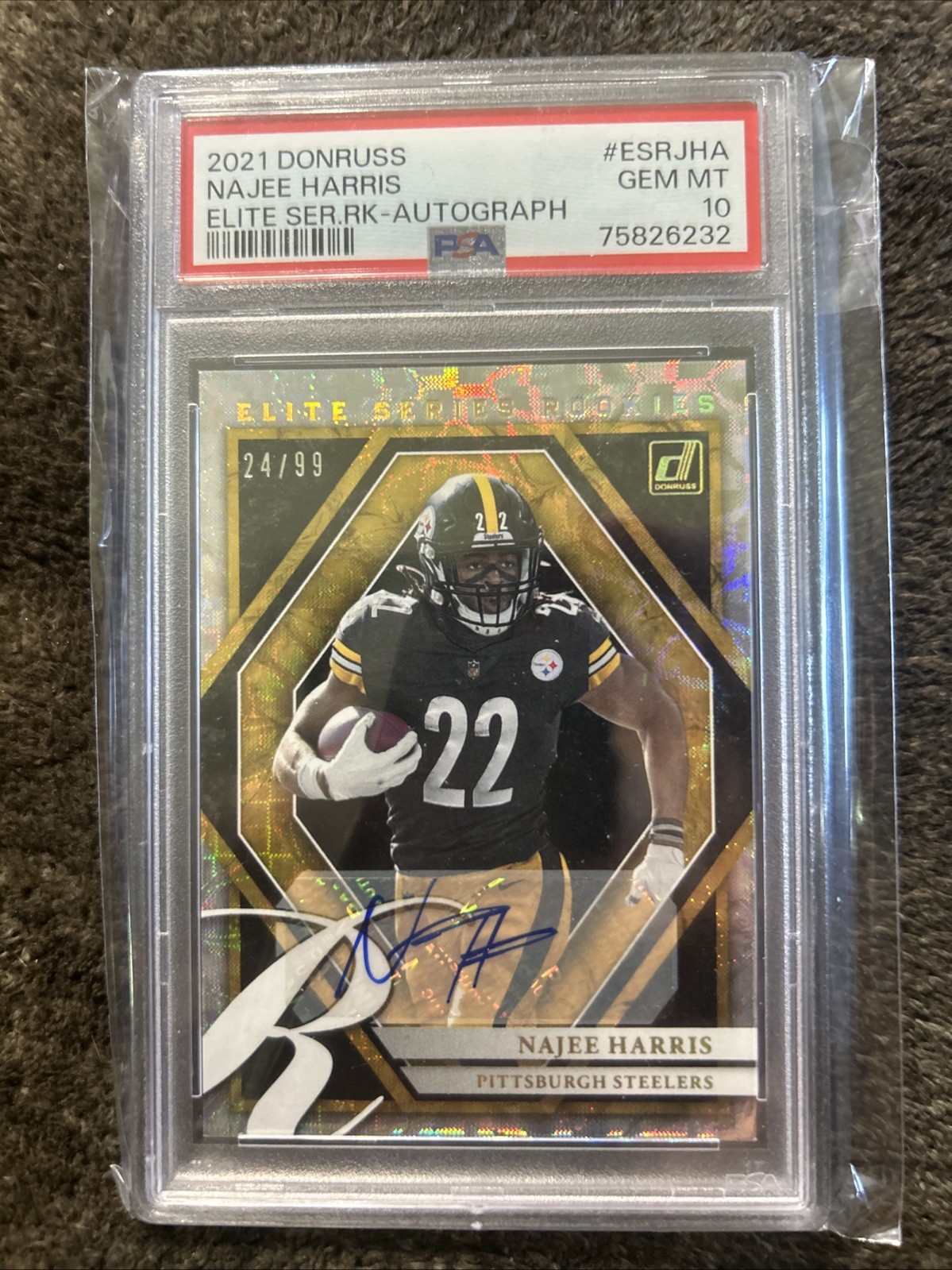 Najee Harris Panini Donruss Elite Series Rookie #ESRJHA Autograph