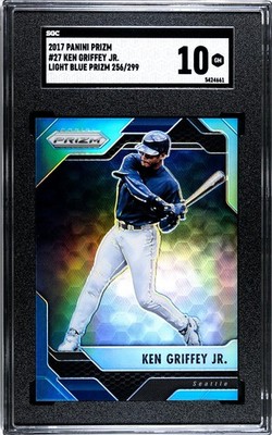 2017 Panini Prizm #27 Ken Griffey Jr. LIGHT BLUE PRIZM /299 SGC 10 GEM MINT