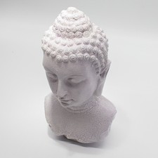 Buddha Bust Lamp Lavender Crackle - Oval Stand