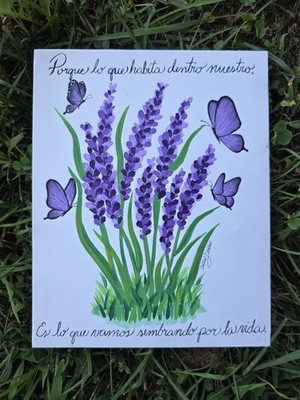 FLORES LAVANDA ACRYLIC 