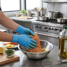 100Pcs Powder-Free Nitrile Gloves,Disposable Latex-Free for Kitchen Cleaning