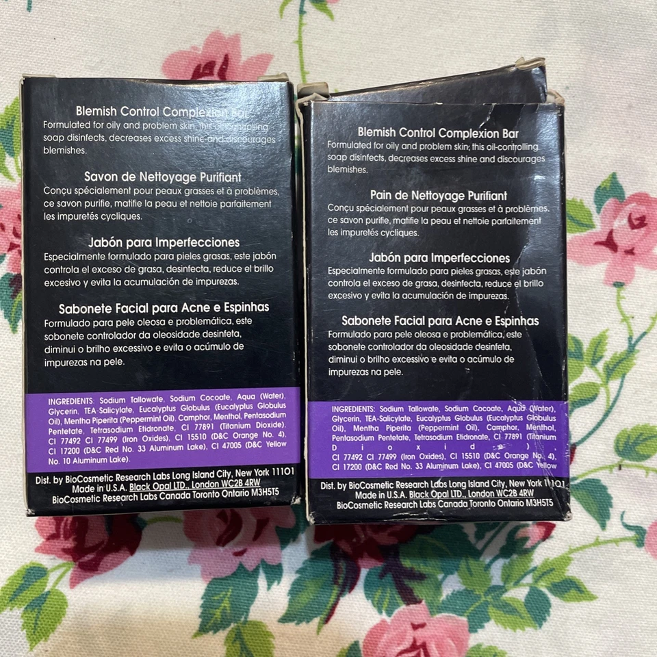 Black Opal - Barra de jabón para tez de control de manchas - 3,5 OZ raro encontrar retirado Nuevo de Lote Antiguo Foto 4 de 4