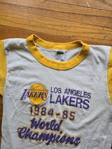 The Lakers Vintage Tee Shirt Ringer 1984-1985 World Champions Small - Imagen 2 de 10