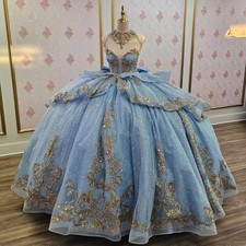 Sweetheart Quinceanera Dresses for Girls Appliques Bow Sleeveless Ball Gowns
