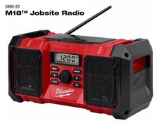 Milwaukee M18 2890-20 Jobsite Radio w/ Aux Cable  Corded Power Tool Only 