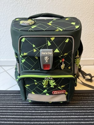 Step by Step Space Shine Schulranzen-Set 5-teilig Dino Night Tyro dunkelgrün Neu
