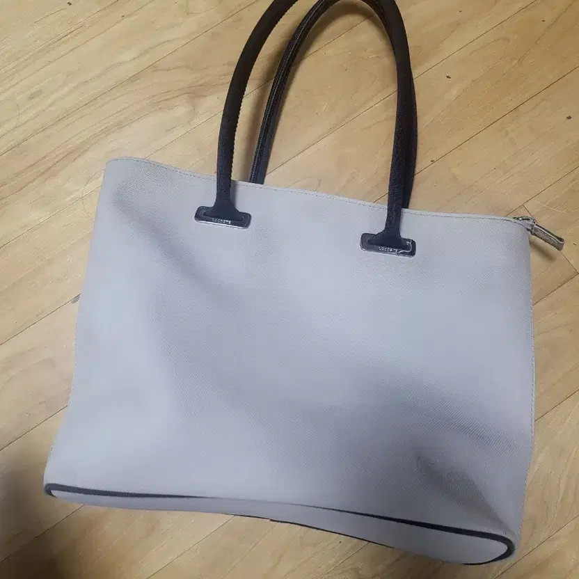 Lacoste Beige Leather Tote Bag, Slightly Used