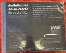 AudioControl D-4.800 High-Power 4-Channel DSP Matrix Amplifier with Accubass