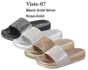 womens rhinestone slides