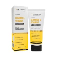 Dr. Sheth's Ceramide Sunscreen SPF 50 with Vitamin C 80g   For Sensitive Skin