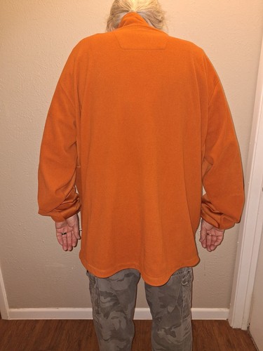 Texas Longhorns 1/4 Zip Pullover Polyester Flannel Jacket Mens 2X Antigua Orange - Picture 3 of 6