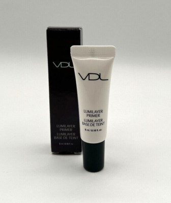 New VDL Lumilayer Primer 0.16 oz Brightens Skin Blurs Pores Silky Finish