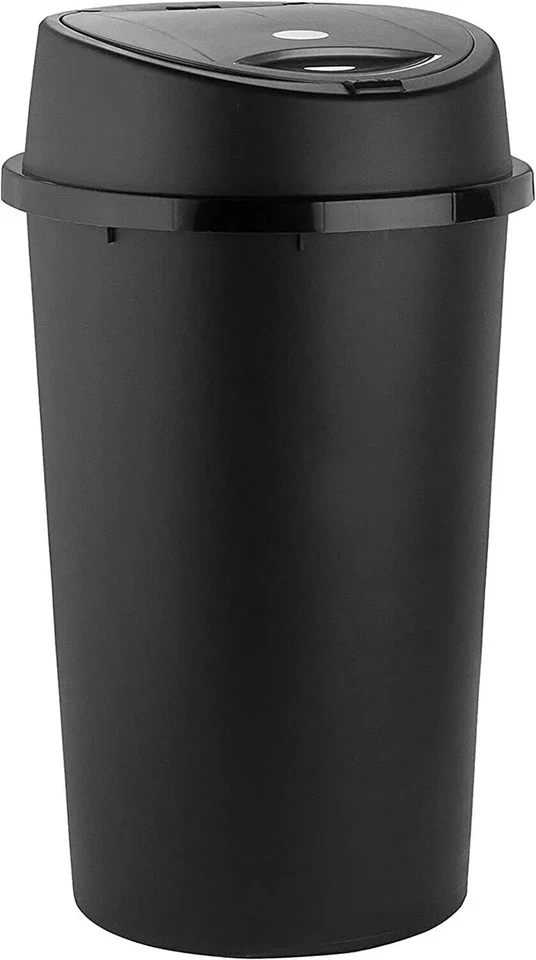 60L ALL BLACK TOUCH TOP BIN / DUSTBIN / RUBBISH BIN / KITCHEN / HOME / PLASTIC - Image 3 of 4