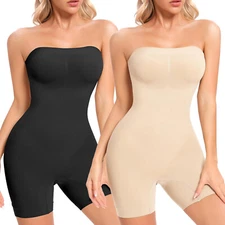 Women Strapless Shapewear Slimming Body Shaper Under Dress Seamless Bodysuits