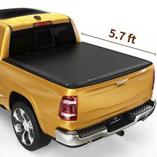 5.7ft Soft Roll Up Tonneau Cover For 2009-2024 Dodge Ram 1500 Classic Truck Bed