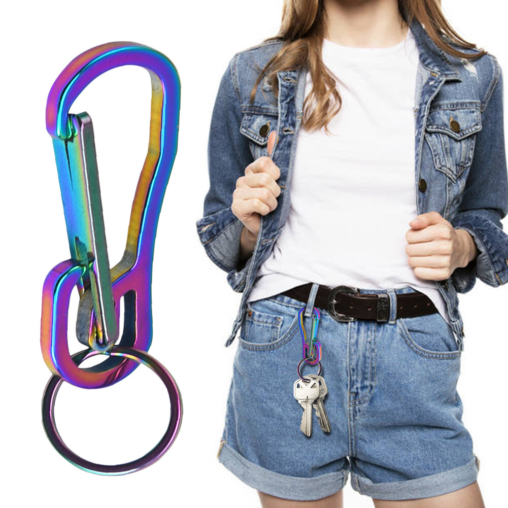 Stainless Steel Key Chain Carabiner Climbing Belt Buckles Key Ring