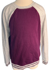 Athletic Works Girls Long Sleeve BURGUNDY SZ 14-16 Fleece Sweatshirt Cozy Soft