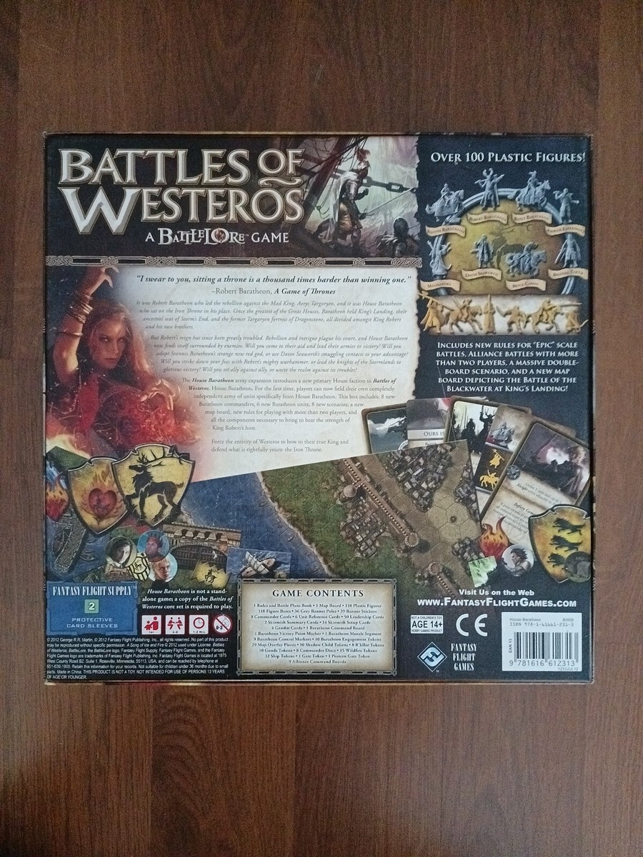 Game of Thrones Battles of Westeros (Battlelore) House Baratheon Expansion