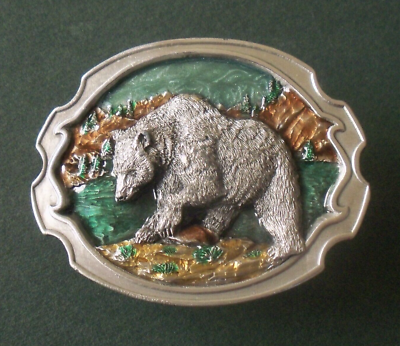 Vintage 80s Alaska The Last Frontier Belt Buckle Caribou Gold Miner Grizzly Bear Vintage | Accessories | Vintage 8s Alaska The Last Frontier  main image 4