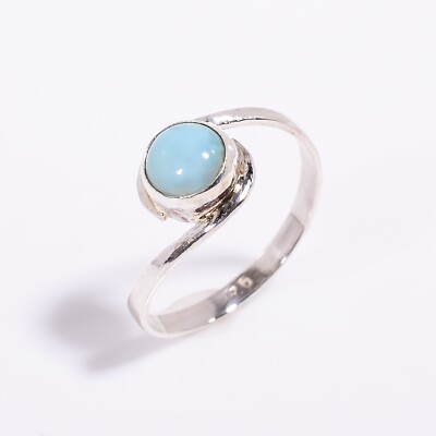 Larimar Edelstein 925 Sterlingsilber Ring Handgemacht Schmuck Ring