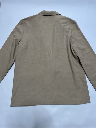 Alfred Dunner Blazer Jacket Tan Women Size 14P Pockets Linen Cotton Vintage - Picture 14 of 15