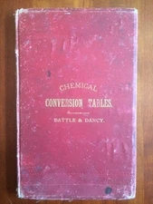RARE 1885 Raleigh North Carolina Chemical Conversion Table Commercial Fertilizer