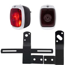 1940-53 Chevy Gmc Truck Black Housing Right Hand 12v Taillight Black Brackets