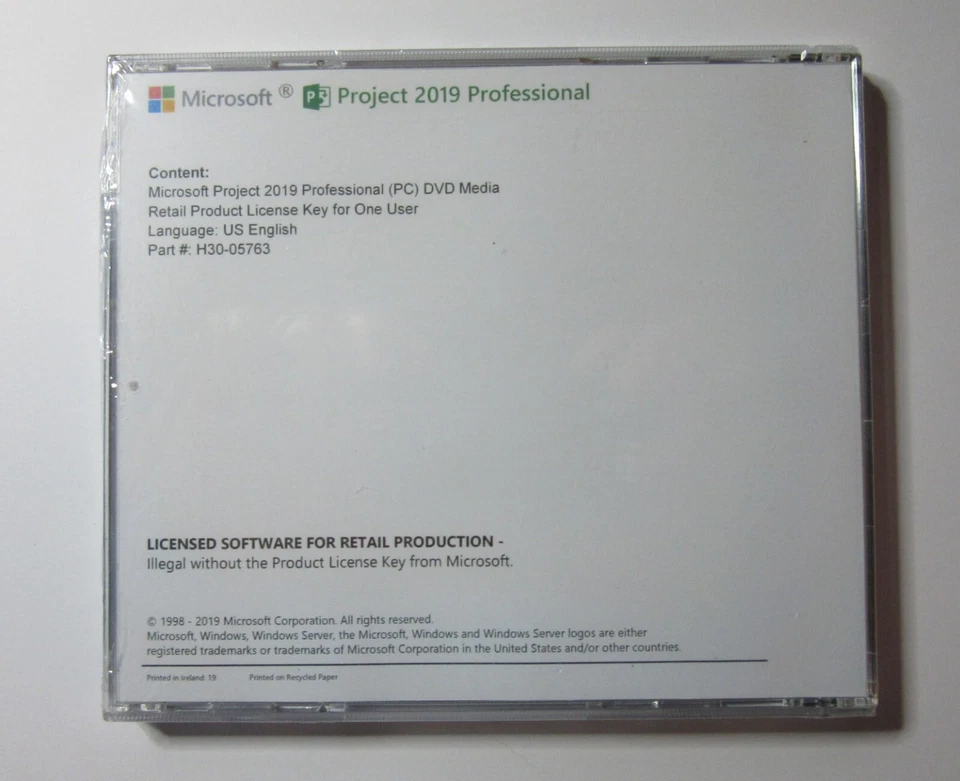 Microsoft Project Pro 2019, one user authentic license, complete, shrink wrapped - Image 3 of 3