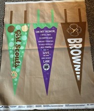Girl Scout Brownie Felt Pennant Banner 36"X45" Wall Hanging or Pennant Craft NEW