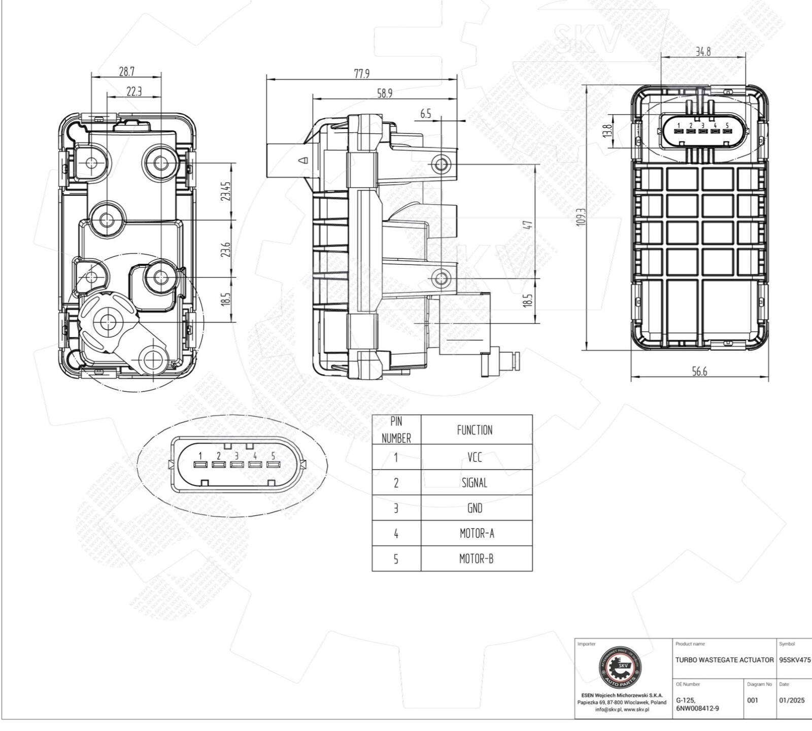 Actionneur de turbocompresseur haute précision pour BMW E60 E61 3.0D G-Series